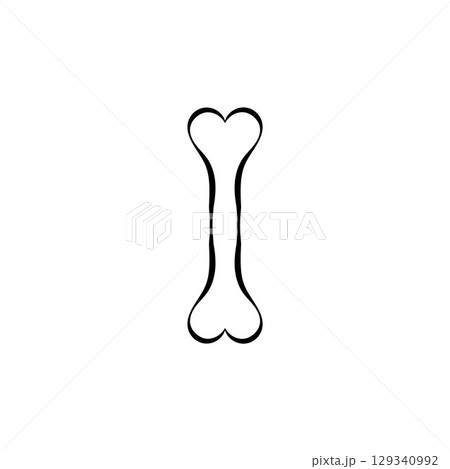 Dog bone logo vector illustration icon Dog bone logo vector illustration icon 129340992