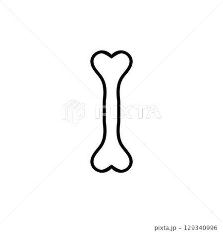 Dog bone logo vector illustration icon Dog bone logo vector illustration icon 129340996