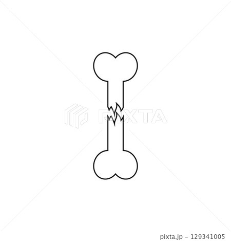 Dog bone logo vector illustration icon 129341005