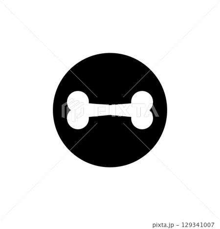Dog bone logo vector illustration icon 129341007