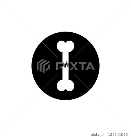 Dog bone logo vector illustration icon Dog bone logo vector illustration icon 129341026
