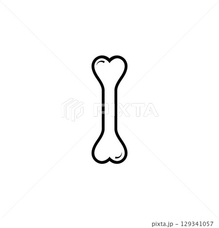 Dog bone logo vector illustration icon 129341057