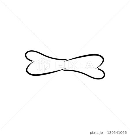 Dog bone logo vector illustration icon Dog bone logo vector illustration icon 129341066