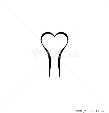 Dog bone logo vector illustration icon 129341072