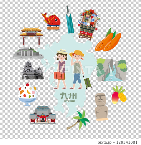 Kyushu's tourist spots and local cuisine 129341081