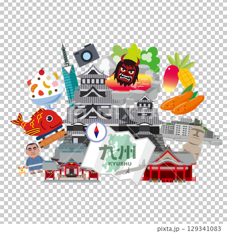 Kyushu's tourist spots and local cuisine 129341083