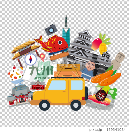 Kyushu's tourist spots and local cuisine 129341084