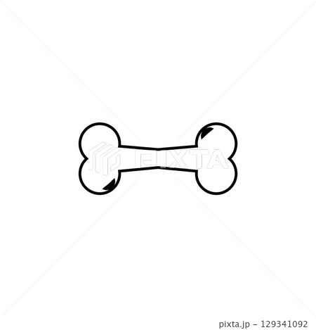 Dog bone logo vector illustration icon Dog bone logo vector illustration icon 129341092