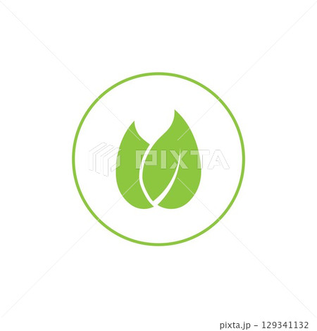 Logos of green Tree leaf ecology nature element vector 129341132