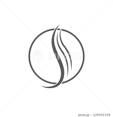 hair wave logo vector illustration design 129341339