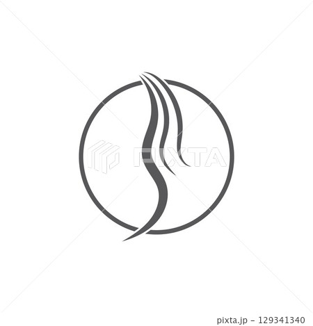 hair wave logo vector illustration design 129341340
