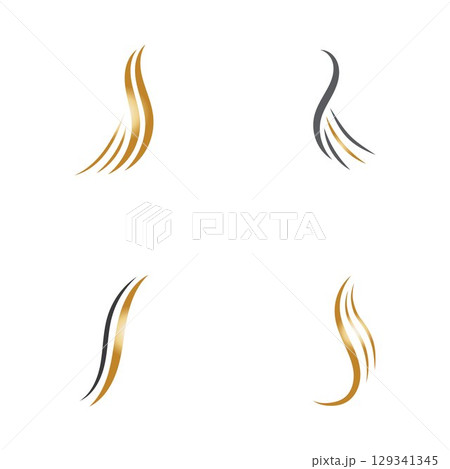 hair wave logo vector illustration design 129341345