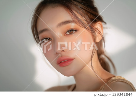 美しい肌の女性・スキンケア「AI生成画像」 129341844