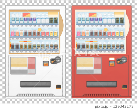 自動販売機のシンプルなイラスト 129342175
