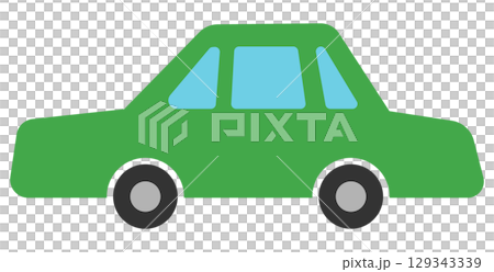 Green car illustration 129343339