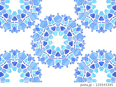 青と水色の曼荼羅の壁紙 129343395