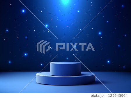 futuristic 3d stage with glowing blue podium and starry background for product display mockup showroom showcase modern abstract technology cosmic digital design scene futuristic 3d stage with glowing blue podium and starry background for product display mockup showroom showcase modern abstract technology cosmic digital design scene 129343964