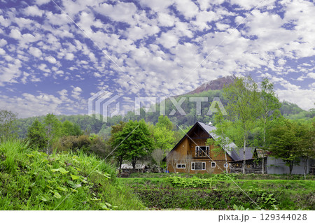 北海道のログハウス 129344028