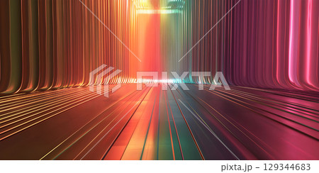 Colorful abstract background with smooth lines, Abstract wavy background - Ai Generated 129344683