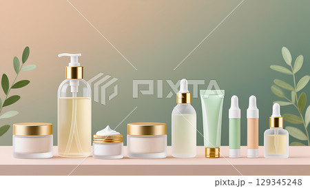 Mockup Product labels for oils, creams, or balms. 129345248