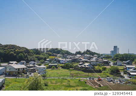 袋井市の久野城跡周辺の風景(静岡県) 袋井市の久野城跡周辺の風景(静岡県) 129345441