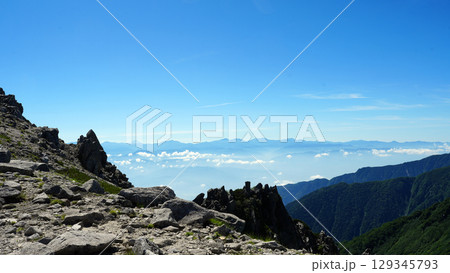 木曽駒ヶ岳 乗越浄土からの絶景 木曽駒ヶ岳 乗越浄土からの絶景 129345793
