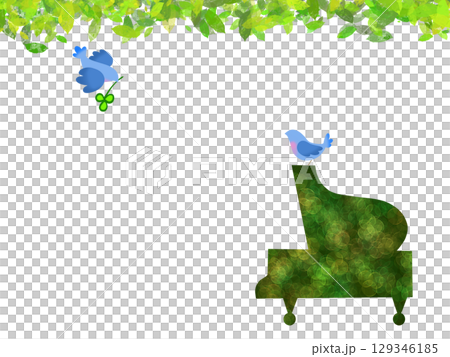Piano, Bird and Copy Space 73 129346185