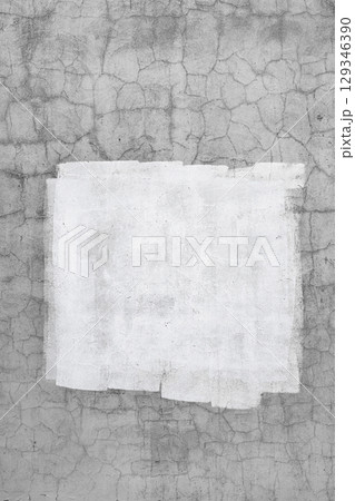 Grunge Cement Texture with White Painted Patch for Urban 90s Design Grunge Cement Texture with White Painted Patch for Urban 90s Design 129346390