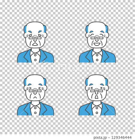 Grandpa Glasses 4 Expressions v2 Grandpa Glasses 4 Expressions v2 129346444