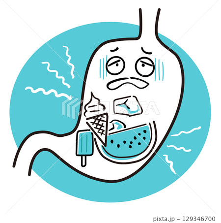 夏バテの胃腸 129346700