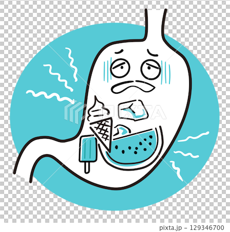 夏バテの胃腸 129346700