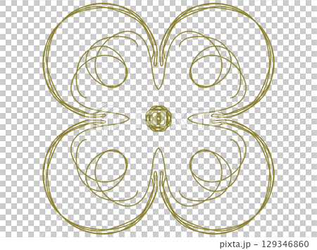 A simple illustration of a luxurious golden flower 129346860