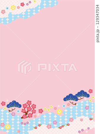 背景素材-お正月のイメージ6-1ベク 129347034