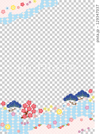 背景素材-お正月のイメージ6-3 129347037