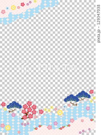 背景素材-お正月のイメージ6-3ベク 129347038