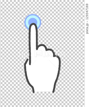 人差し指でボタンをタッチしている手の手書きアイコン -タップや長押しのジェスチャーのイラスト素材 人差し指でボタンをタッチしている手の手書きアイコン -タップや長押しのジェスチャーのイラスト素材 129347169