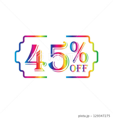 45% Off Discount Colorful Bracket Design 129347275
