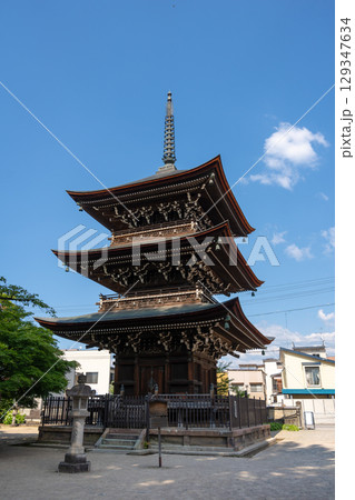 Three-story Pagoda at Hida Kokubun-ji Temple in Takayama Three-story Pagoda at Hida Kokubun-ji Temple in Takayama 129347634