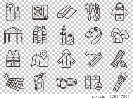 Disaster and disaster prevention icons 01 Disaster Prevention icons 129347892