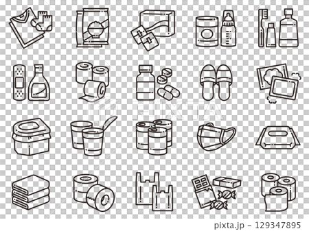 災害・防災アイコン04 Disaster Prevention icons 災害・防災アイコン04 Disaster Prevention icons 129347895