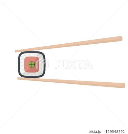 sushi roll and chopsticks sushi roll and chopsticks 129348292