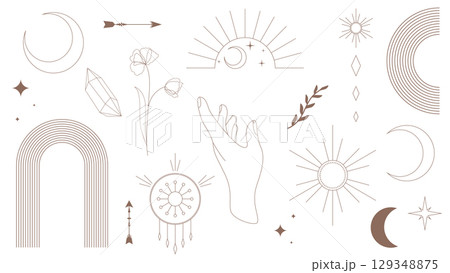 boho elements collection boho elements collection 129348875