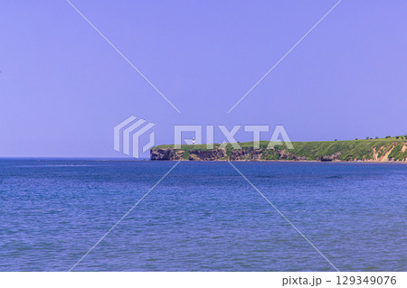 【北海道_網走市】青い海青い空の能取岬 夏 6月 7月 129349076