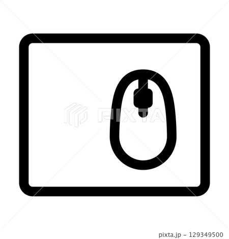 Computer mouse pad icon. Desk mat icon. Gaming accessories. Outline style. 48x48 px Computer mouse pad icon. Desk mat icon. Gaming accessories. Outline style. 48x48 px 129349500