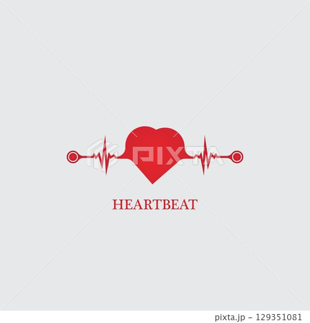 art design health medical heartbeat pulse 129351081