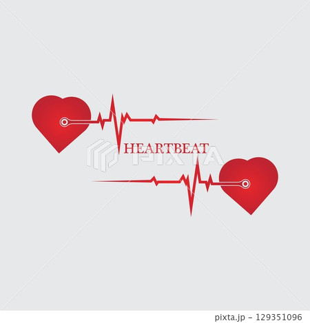 art design health medical heartbeat pulse 129351096