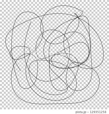 Hand-drawn messy rough doodle lines 129351258