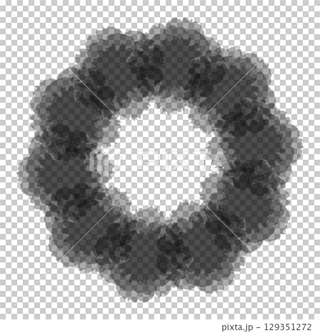 手繪花卉圓框 129351272