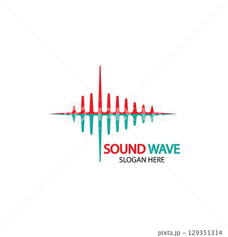 Sound waves vector illustration 129351314