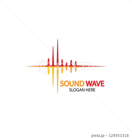 Sound waves vector illustration 129351318